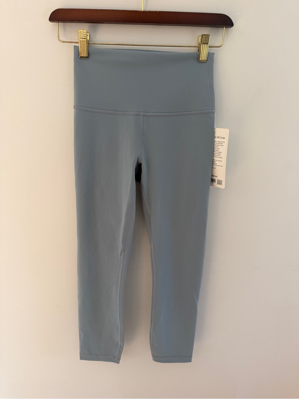 Lululemon Wunder Train High-Rise Crop 23” Chambray Blue Size 4 NWT